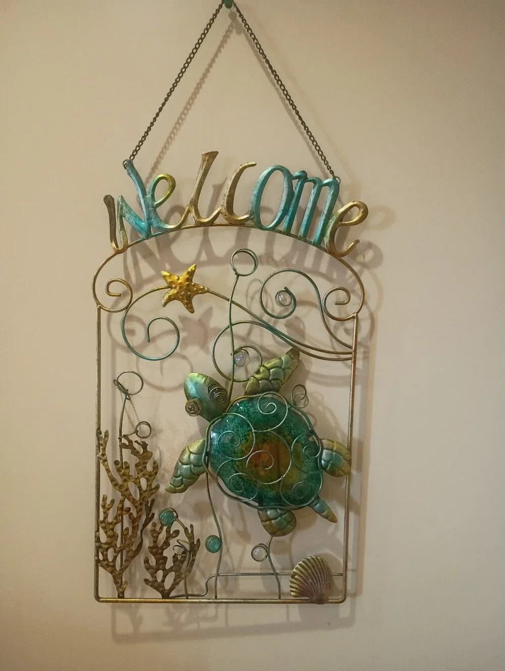 Sunset Vista Designs Sea Turtle Welcome Hanging Sign 19